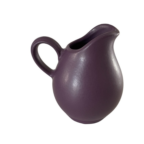 Pfaltzgraff Creamer and Sugar Terrace Plum Satin Finish Earthenware Pottery - Picture 2 of 8